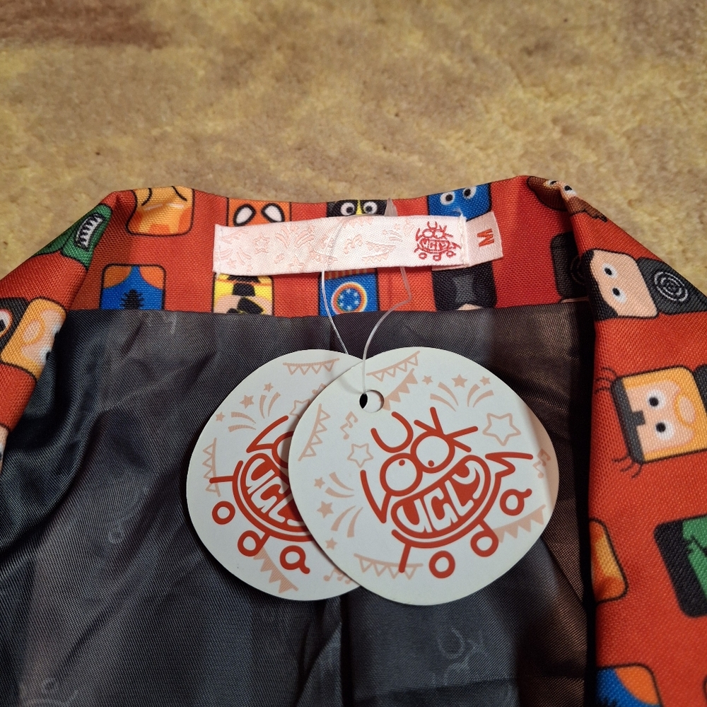 Marvel Mini Mates All Over Print Red Suit Blazer  Men Size Medium - Picture 12 of 16